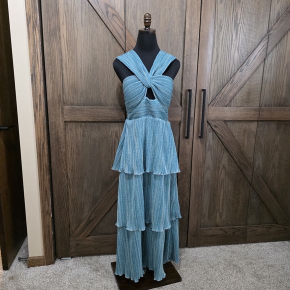 SAYLOR Dresses & Skirts - SAYLOR Hylee Teal Tiered Maxi Dress